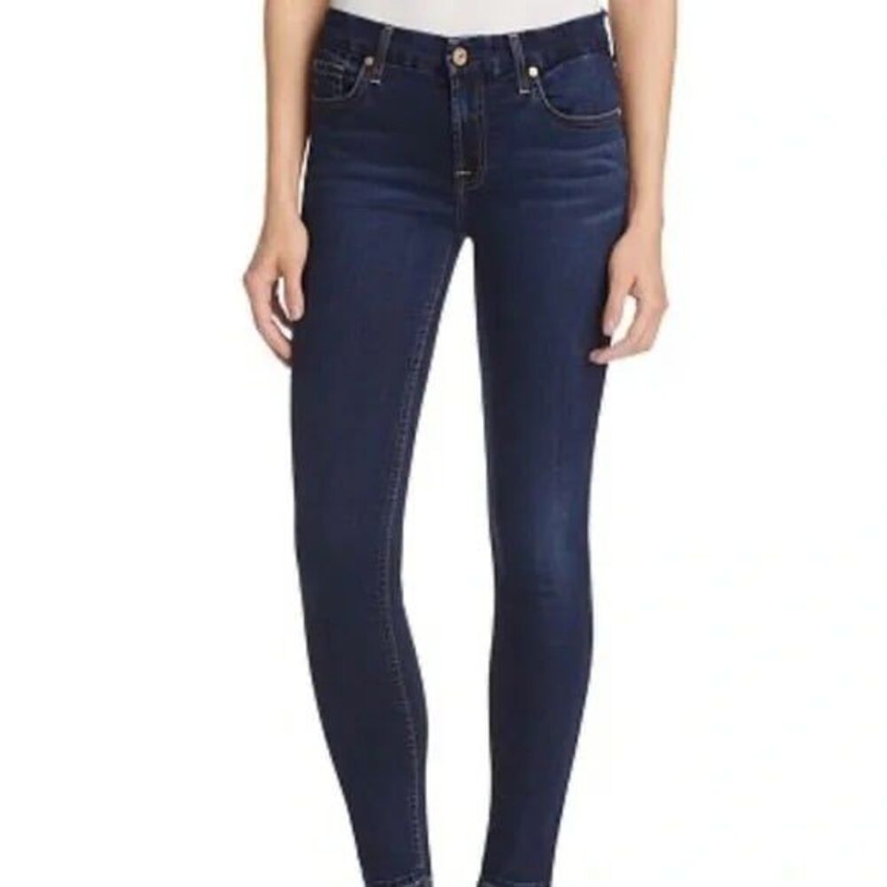 26 7 For All Mankind The Mid-Rise Skinny Dark Wash